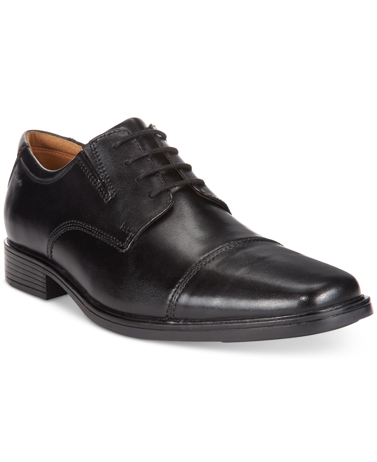 Clarks Mens Tilden Cap Toe Dress Shoes In Black For Men Lyst 0571